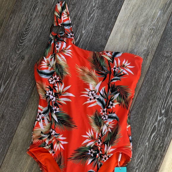 NWT SEAFOLLY OCEAN ALLEY ONE SHOULDER ONE-PIECE - Picture 6 of 10